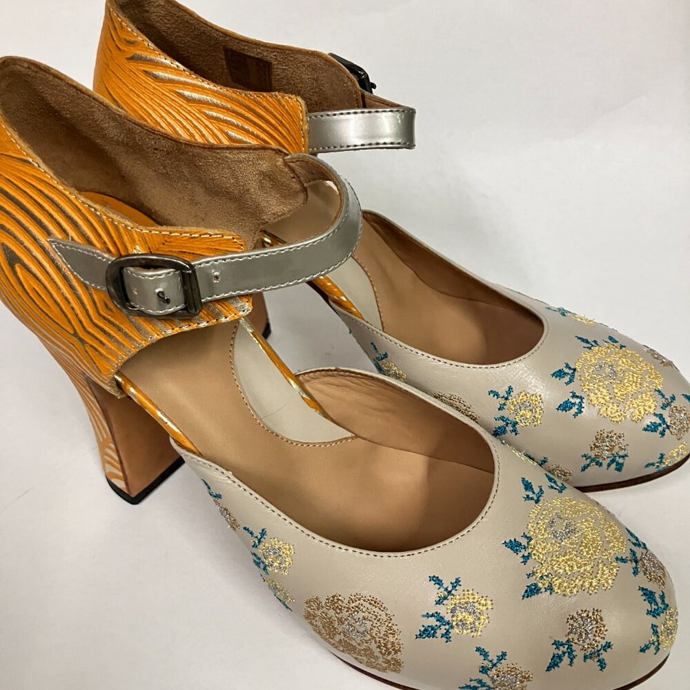 *BRAND NEW!* Fluevog 2017 Miracle Platform FLORA, Floral, Size 9.5 (TTS, narrow) - Picture 7 of 10